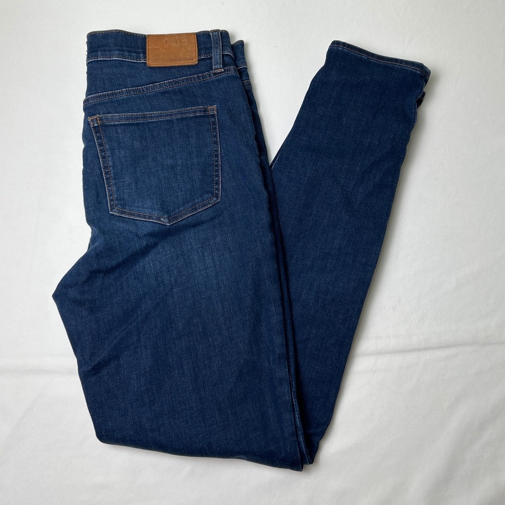 J.Crew Women 9" High-Rise Toothpick Skinny Jeans Size 8/29T Dark Wash Stretch